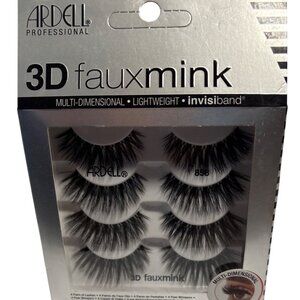Ardell 3D Lashes Faux Mink 858 Lightweight Reusable & Multi-Dimensional 4 Pair